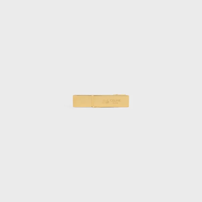 Celine Sulky Hair Clip in Brass with Gold Finish and Steel