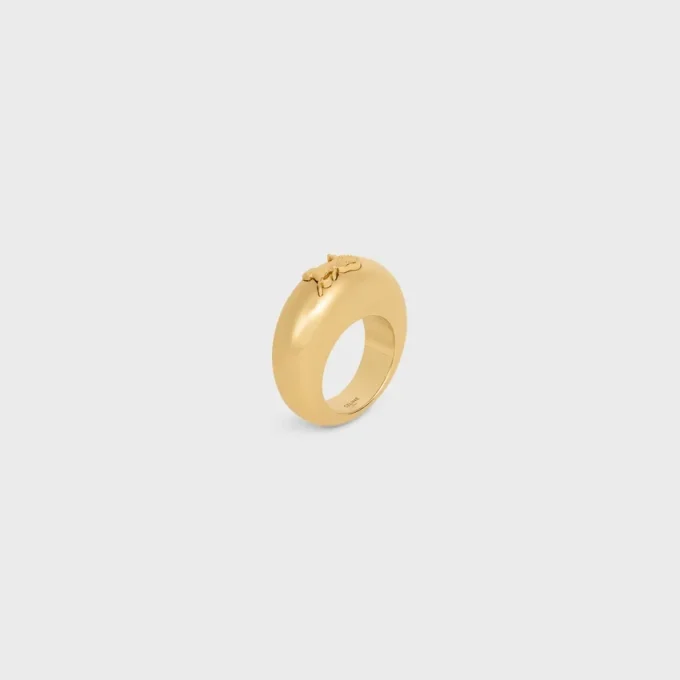 Celine Sulky Ring in Brass with Gold Finish