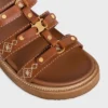 Celine – Tippi Slide in Embroidered Calfskin
