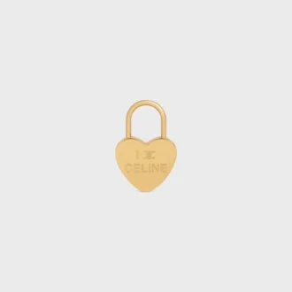 Charms Heart Padlock in Brass with Gold Finish