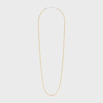 Charms Long Necklace in Brass with Gold and Rhodium Finsih