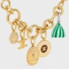 Charms Decagon Triomphe Medal in Enamel and Brass with Gold Finish Charms Decagon Triomphe Medal in Enamel and Brass with Gold Finish