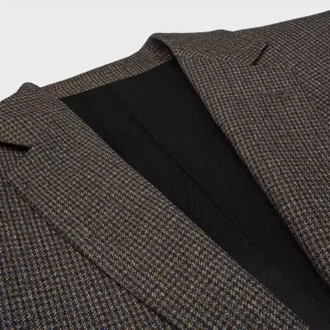 Classic Jacket in Micro Houndstooth Wool