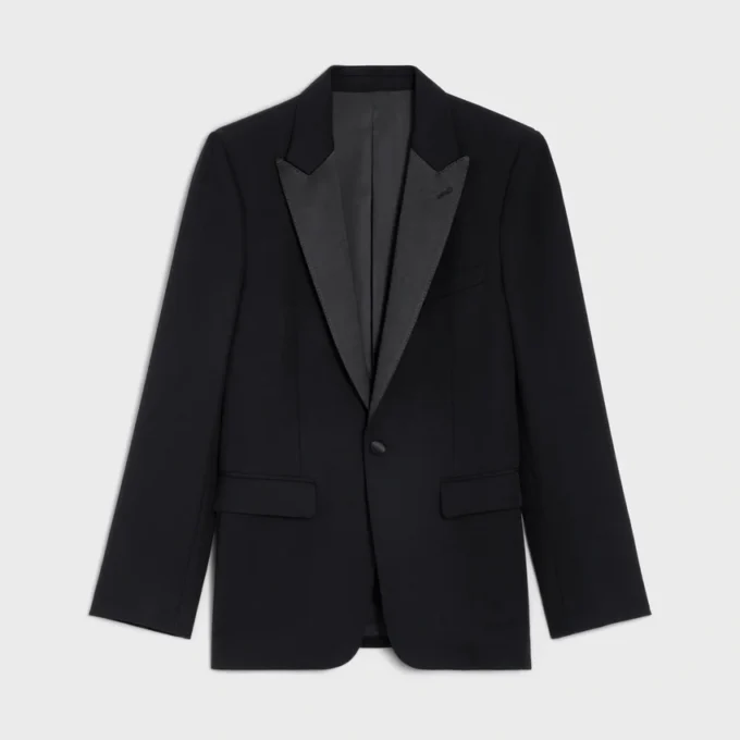 Classic Tux Jacket in Grain De Poudre Wool Classic Tux Jacket in Grain De Poudre Wool