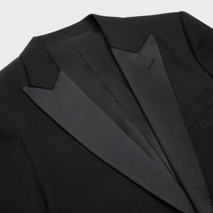 Classic Tux Jacket in Grain De Poudre Wool Classic Tux Jacket in Grain De Poudre Wool