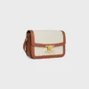 Classique Triomphe Bag in Textile with Triomphe All-Over and Calfskin Classique Triomphe Bag in Textile with Triomphe All-Over and Calfskin