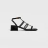 CléMence Heeled Sandal in Glossy Calfskin CléMence Heeled Sandal in Glossy Calfskin