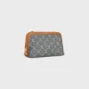 Clutch on Chain in Jacquard Triomphe All Over Clutch on Chain in Jacquard Triomphe All Over