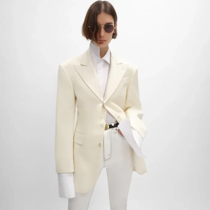 Colonne Jacket in Diagonal Wool Colonne Jacket in Diagonal Wool