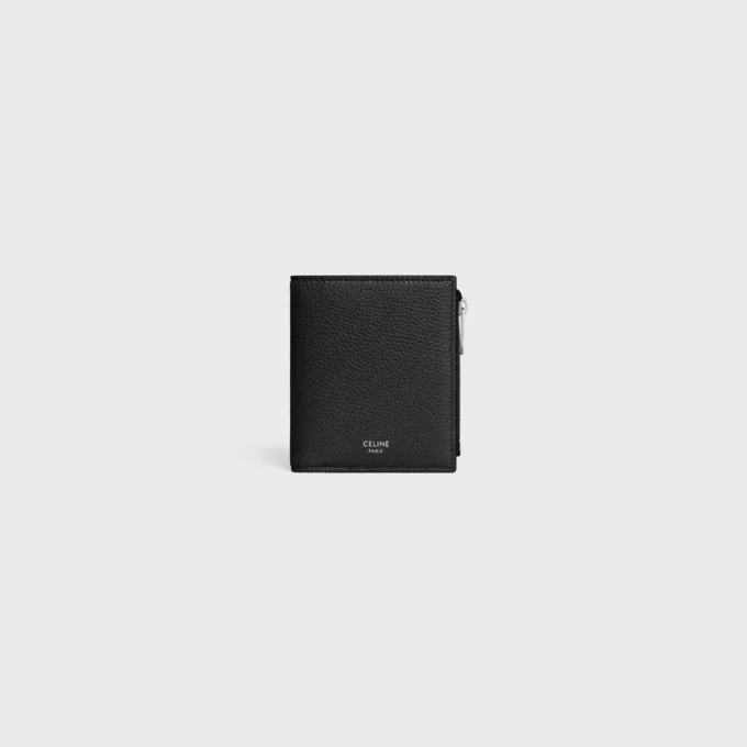 Compact Wallet in Grained Calfskin