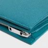 Compact Wallet in Grained Calfskin