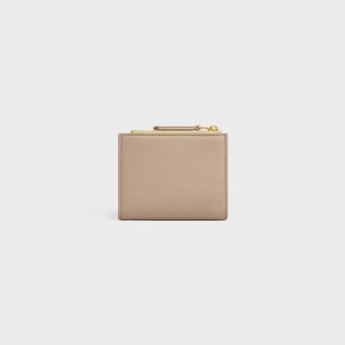 Compact Wallet Triomphe Stamp in Supple Grained Calfskin Compact Wallet Triomphe Stamp in Supple Grained Calfskin