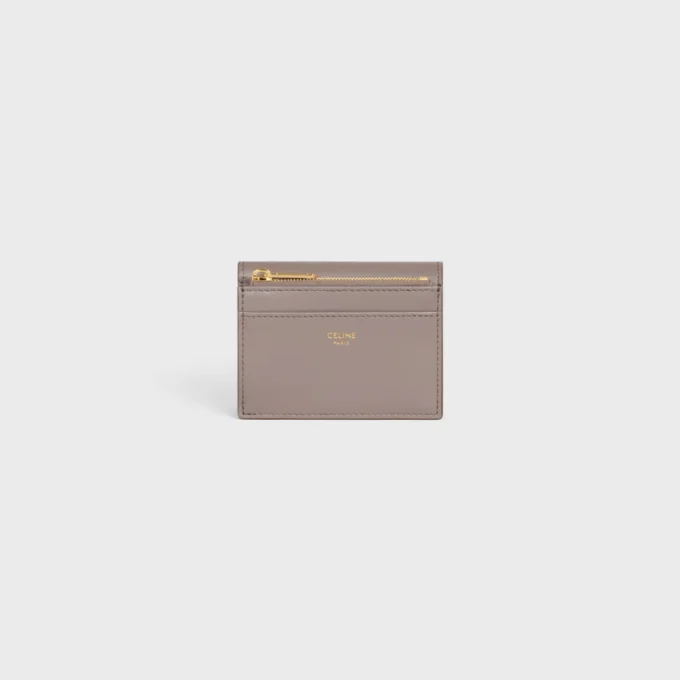 Compact Wallet with Coin Triomphe in Shiny Calfskin Compact Wallet with Coin Triomphe in Shiny Calfskin