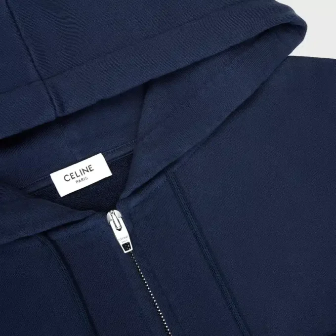 Cropped Zipped Hoodie in Cotton Fleece