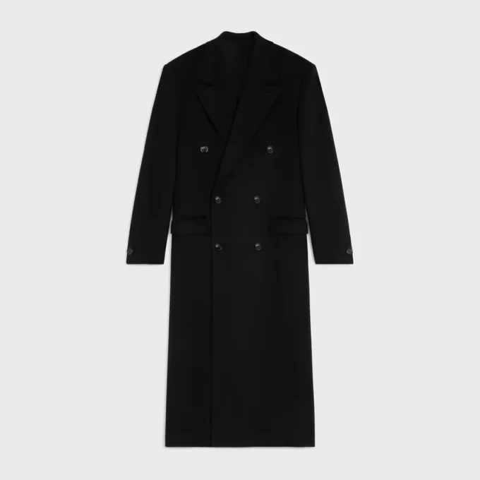 Double-Breasted Coat in Wool Cloth Double-Breasted Coat in Wool Cloth