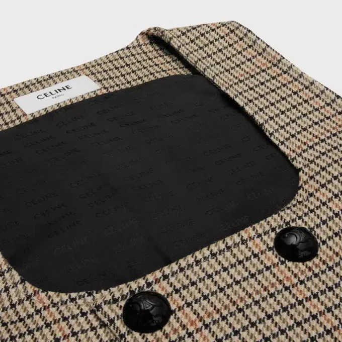 Double-Breasted Vest in Houndstooth Wool Double-Breasted Vest in Houndstooth Wool