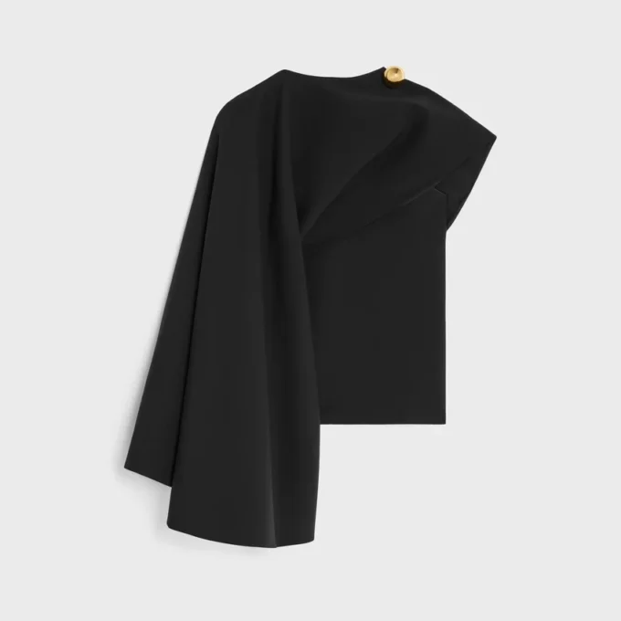 Draped Top in Wool Silk Draped Top in Wool Silk