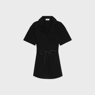 Dress in Cotton and Silk Twill