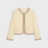 Embroidered Chelsea Jacket in Silk Natta