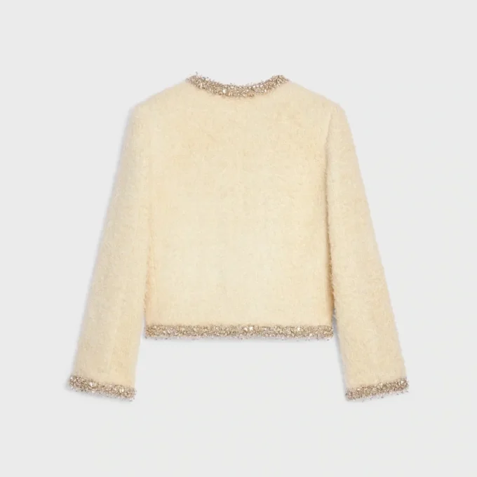 Embroidered Chelsea Jacket in Silk Natta