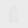 Embroidered Midi Skirt in Cotton Cambric Embroidered Midi Skirt in Cotton Cambric