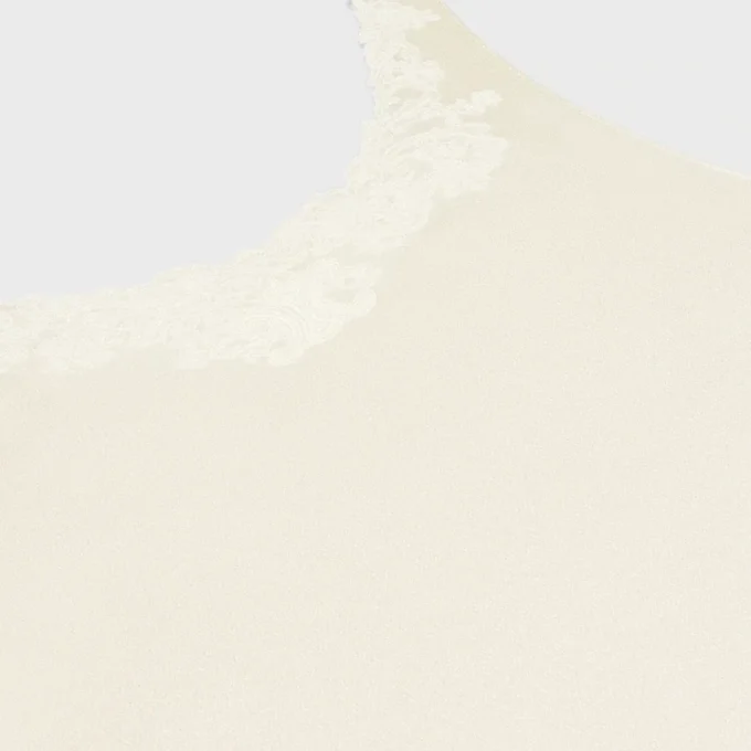 Embroidered Top in Silk Satin Embroidered Top in Silk Satin
