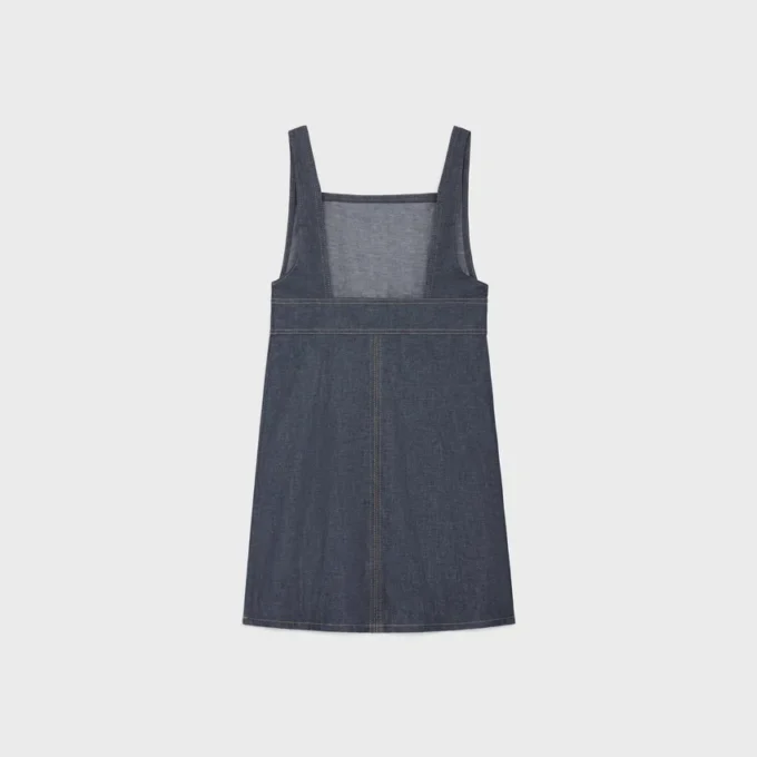 Empire Mini Dress in Raw Wash Denim Empire Mini Dress in Raw Wash Denim