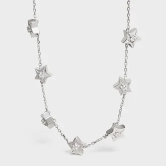 Etoile Celine Multi Stars Necklace in White Gold and Diamonds
