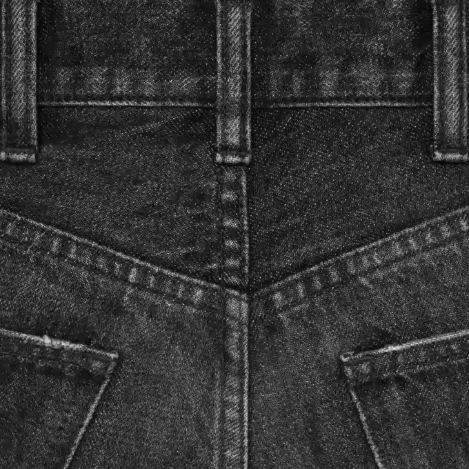 Flared Surf Jeans in Black Ice Rinse Denim Flared Surf Jeans in Black Ice Rinse Denim