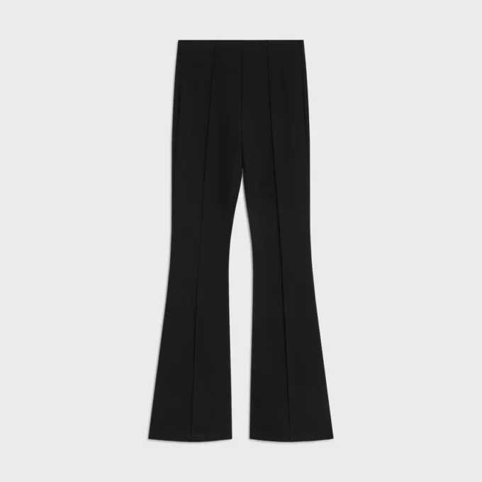 Flared Trousers in Viscose Jersey Flared Trousers in Viscose Jersey
