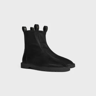Flow Zipped Boot in Stretch Lambskin