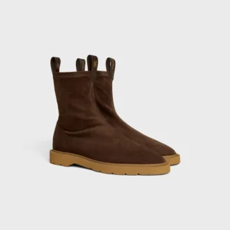 Flow – Zipped Boot in Stretch Suede Lambskin