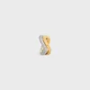 Formes Abstraites Set of Rings in Strass and Brass with Gold and Rhodium Finish