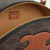 Half Moon Case in Triomphe Canvas and Calfskin Half Moon Case in Triomphe Canvas and Calfskin