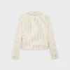 Jacket in Striped Cotton Gabardine Jacket in Striped Cotton Gabardine