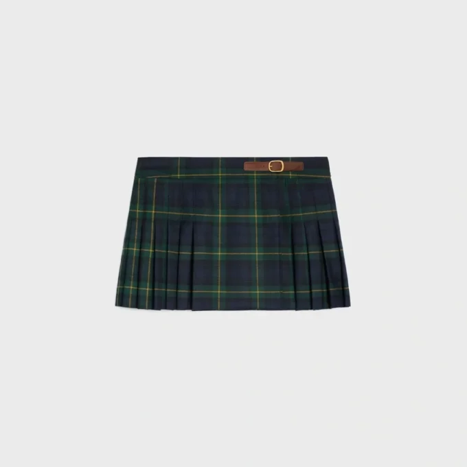 Kilt Mini Skirt in Tartan Wool Kilt Mini Skirt in Tartan Wool