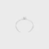 Knot Double Cuff in Brass with Rhodium Finish