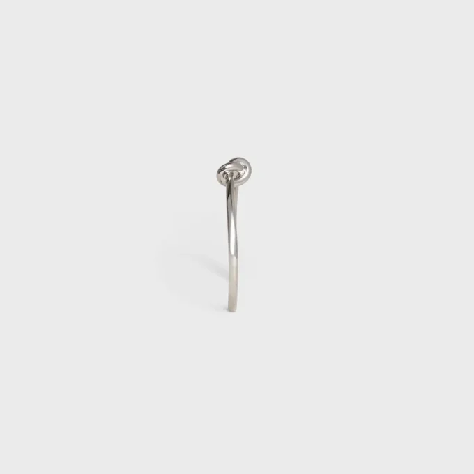 Knot Extra-Thin Bracelet in Brass with Rhodium Finish