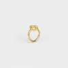Knot Ring in Brass with Gold Finish