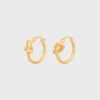 Knot Small Hoops in Brass with Gold Finish