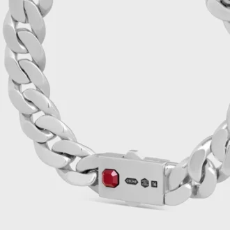 Les Poincons Celine Bracelet in Sterling Silver and Garnet