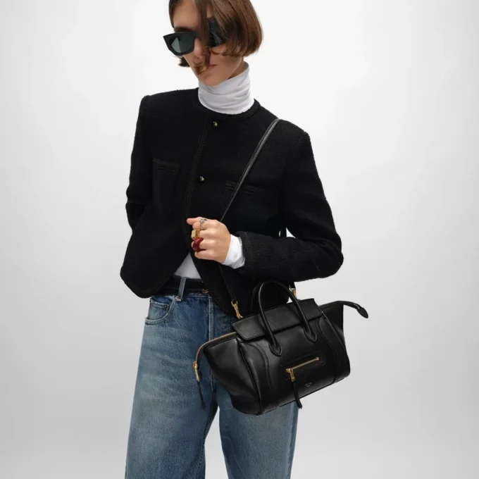 Little Luggage in Supple Shiny Lambskin