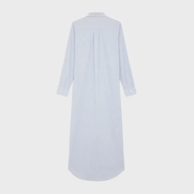 Long Shirt Dress in Striped Cotton Long Shirt Dress in Striped Cotton