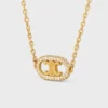 Maillon Triomphe Necklace in Yellow Gold and Diamonds