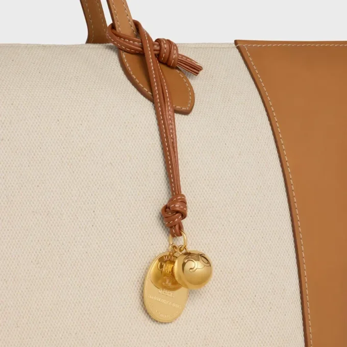 Maison Celine Medallion Charm in Smooth Lambskin and Metal Maison Celine Medallion Charm in Smooth Lambskin and Metal