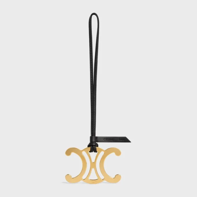 Maxi Triomphe Charm in Metal and Smooth Lambskin Maxi Triomphe Charm in Metal and Smooth Lambskin