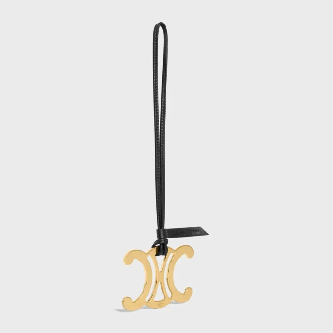 Maxi Triomphe Charm in Metal and Smooth Lambskin Maxi Triomphe Charm in Metal and Smooth Lambskin