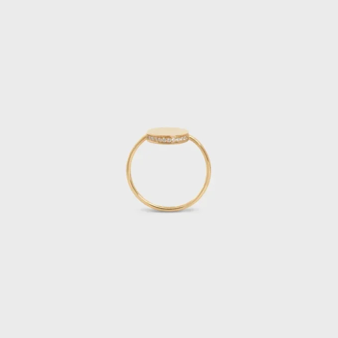 Medaille Celine Ring in Yellow Gold and Diamonds Medaille Celine Ring in Yellow Gold and Diamonds