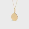 Medaille Celine Small Necklace in Yellow Gold and Diamonds