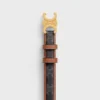 Medium 25Mm Triomphe Belt in Triomphe Canvas and Calfskin Medium 25Mm Triomphe Belt in Triomphe Canvas and Calfskin